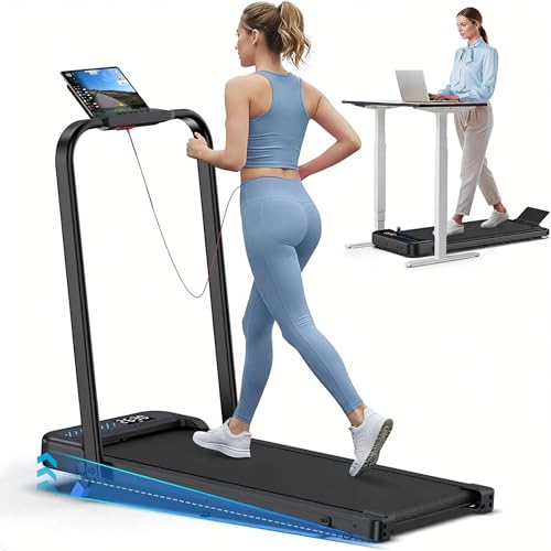 Sperax Walking Pad with Incline and Stable Handle Bar, Foldable Treadmill
